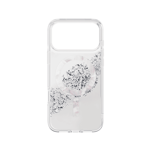 Uniq COEHL CRYSTELLE iPhone 17 Pro Max MagClick Magnetic Charging Compatible - Sparkling Silver
