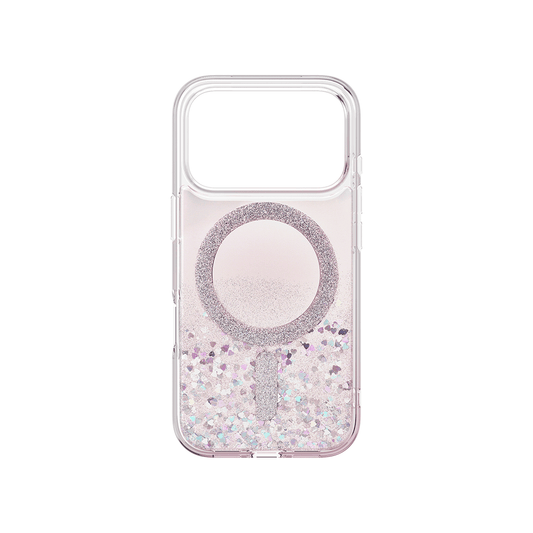 Uniq COEHL SOLÉA iPhone 17 Pro MagClick Magnetic Charging Compatible - Glitter Hearts
