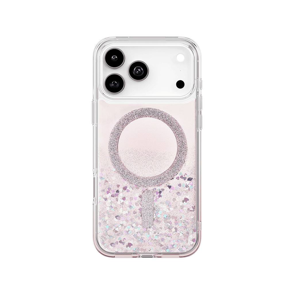Uniq COEHL SOLÉA iPhone 17 Pro Max MagClick Magnetic Charging Compatible - Glitter Hearts