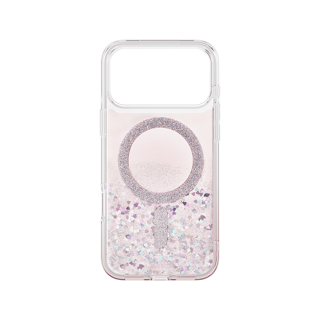 Uniq COEHL SOLÉA iPhone 17 Pro Max MagClick Magnetic Charging Compatible - Glitter Hearts