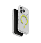 Uniq Combat Active Luminous Triple-Layered Rugged Protective Case for iPhone 17 Pro - Clear/Lume Lime