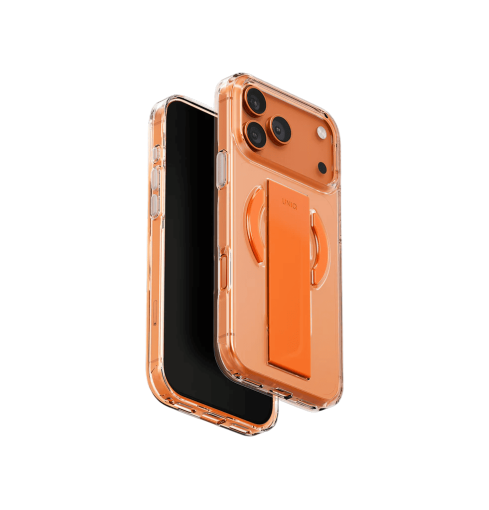 جراب UniQ Heldro Air Slim FlexGrip مع شحن مغناطيسي لهاتف iPhone 17 Pro Max - برتقالي