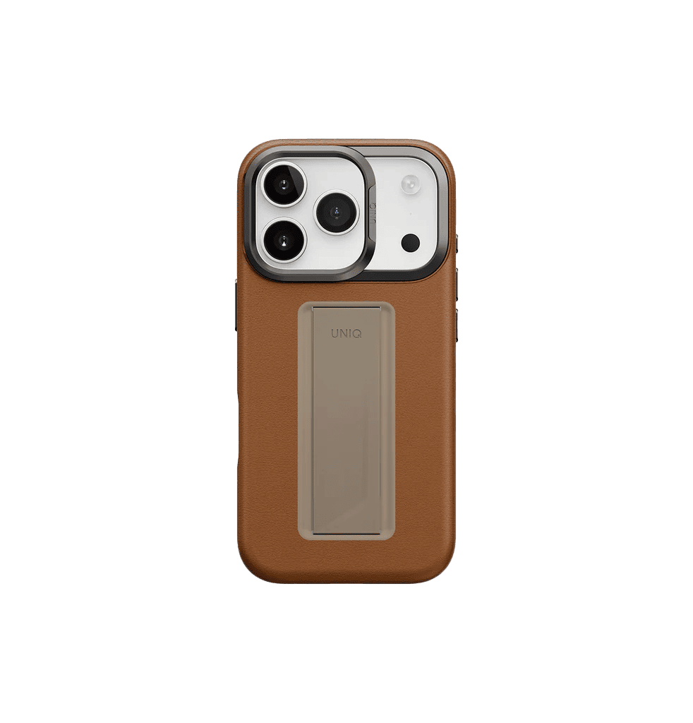 جراب Uniq Heldro Pro FlexGrip من الجلد الصناعي iPhone 17 Pro Max