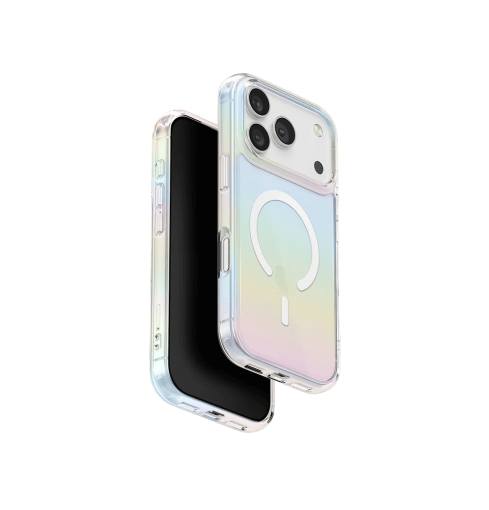 Uniq Iridescia Holographic Protective Case with MagClick Compatibility for iPhone 17 Pro - Holo Quartz