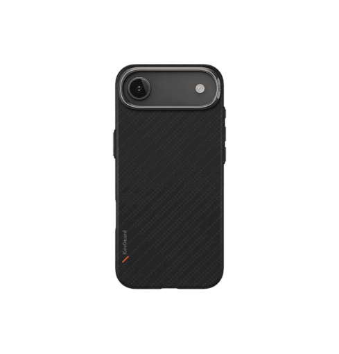 جراب UniQ Keva Edge Slimline المصنوع 100% من ألياف الأراميد لهاتف iPhone Air - أسود