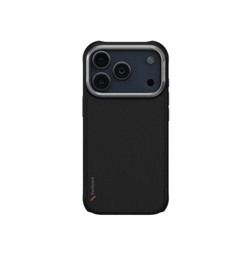 جراب UniQ Keva Tough الواقي من ألياف الأراميد لهاتف iPhone 17 Pro - أسود