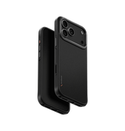 جراب UniQ Keva Tough الواقي المصنوع من أراميد لهاتف iPhone 17 Pro Max - أسود كربوني