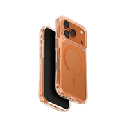 جراب UniQ LifePro Xtreme الهجين النحيف المقاوم لبصمات الأصابع والمتوافق مع MagClick لهاتف iPhone 17 Pro - برتقالي