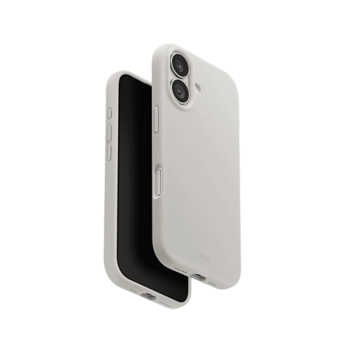 Uniq Lino Hybrid Silicone Case with MagClick Compatibility for iPhone 17 - Mist Grey