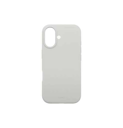 جراب UniQ Lino الهجين المصنوع من السيليكون والمتوافق مع MagClick™ لهاتف iPhone 17 - رمادي