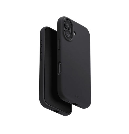 Uniq Lino Hybrid Silicone Case with MagClick Compatibility for iPhone 17 - Charcoal Grey