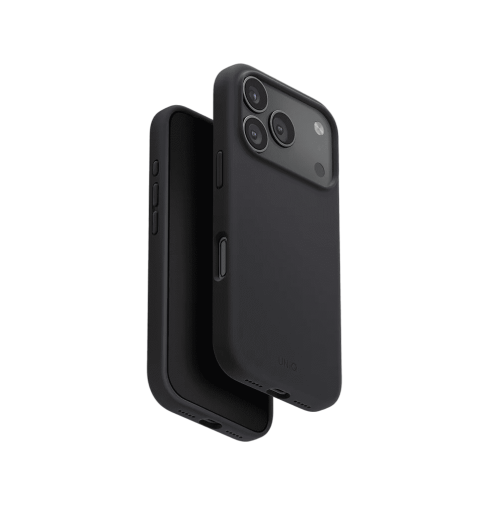 Uniq Lino Hybrid Silicone Case with MagClick Compatibility for iPhone 17 Pro - Charcoal Grey