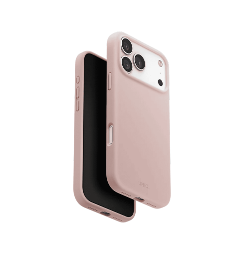 Uniq Lino Hybrid Silicone Case with MagClick Compatibility for iPhone 17 Pro Max - Blush Pink