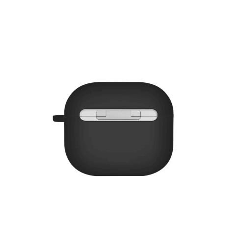 جراب UNIQ NEXO من السيليكون السائل لسماعات AirPods (الجيل الرابع | 2024) مع خطافات أذن رياضية – أسود