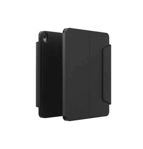 جراب Uniq Rovus Snapmount المغناطيسي القابل للفصل والدوران 360 درجة لجهاز iPad 11 بوصة A16 (2025) و10.9 بوصة الجيل العاشر (2022) - أسود