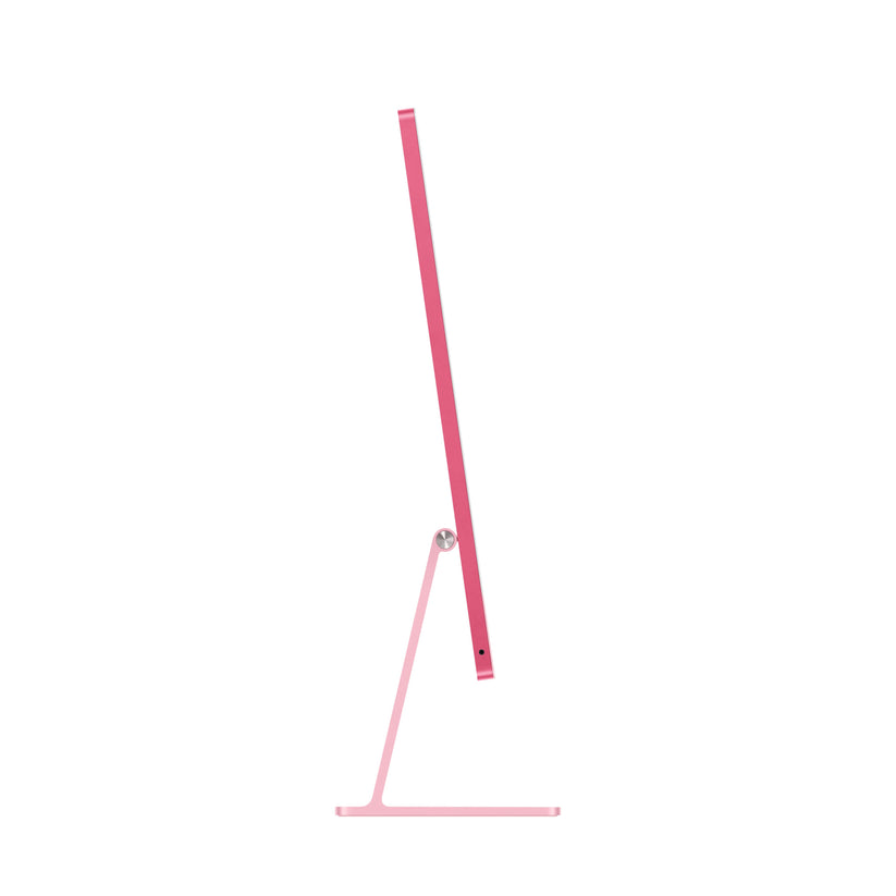 Sleek side profile view of the 24-inch iMac M4 10-core GPU 256GB Pink at Tradeline.