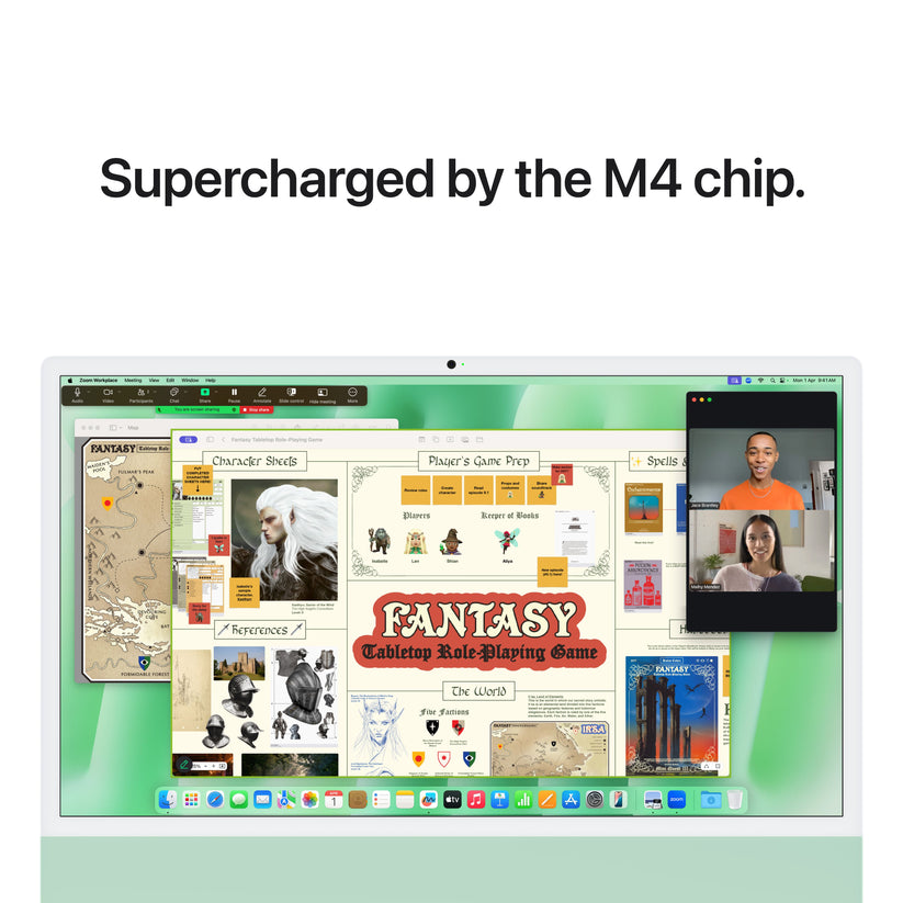 Apple M4 silicon processor architecture inside the 24-inch iMac 512GB Green at Tradeline.