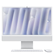 Front panel display view of the 24-inch iMac Retina 4.5K M4 10-core CPU 512GB Silver at Tradeline.