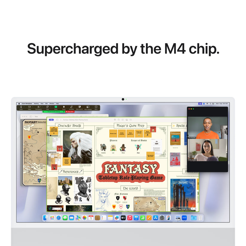 Apple M4 10-core processor layout inside the 24-inch iMac 512GB Silver desktop at Tradeline.