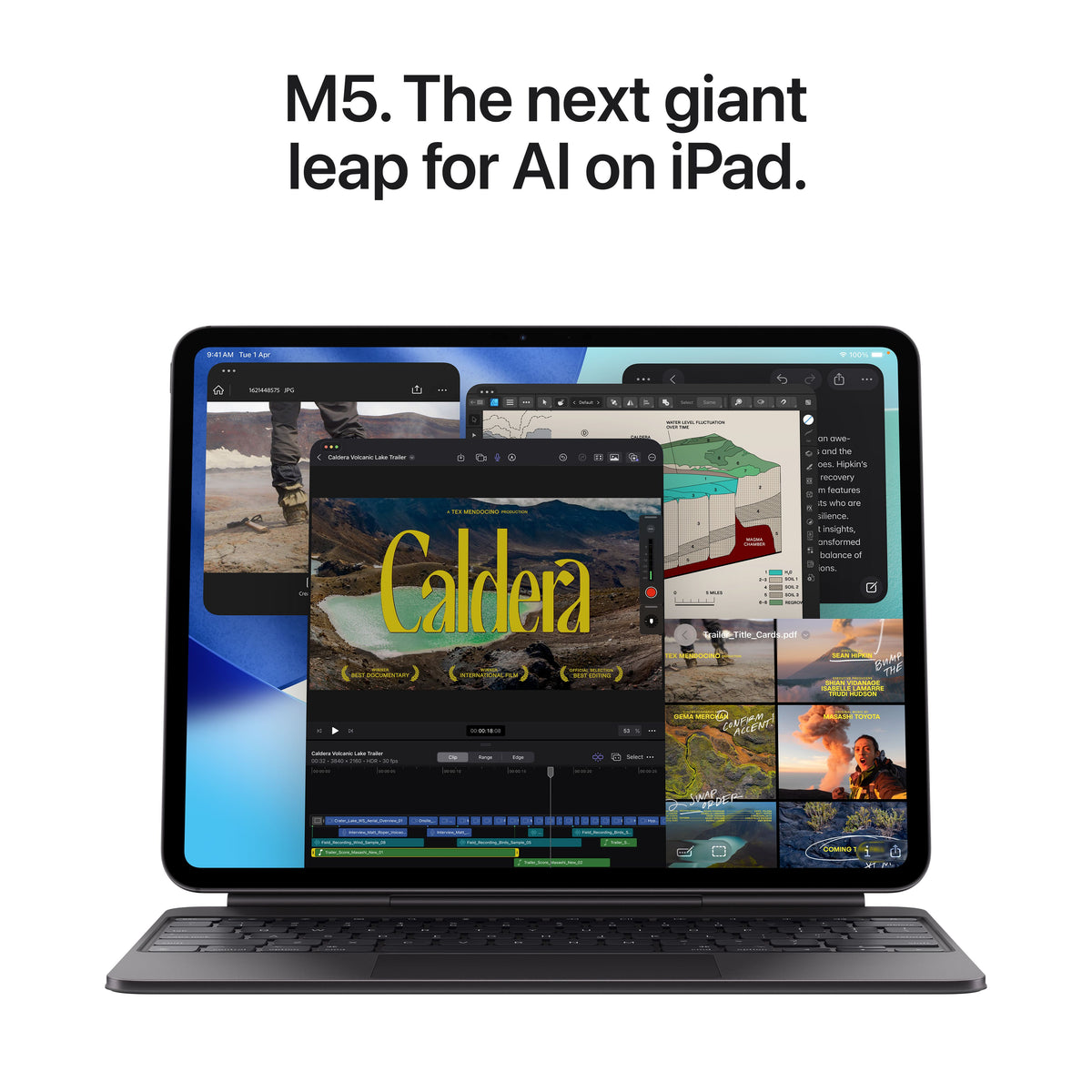 Next-gen M5 chip with AI processing power inside Apple iPad Pro 11-inch 2TB Nano-texture Space Black at Tradeline.