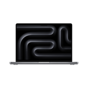 Front display view of the 16-inch MacBook Pro M5 Max 18-core CPU 32-core GPU 2TB Space Black at Tradeline.