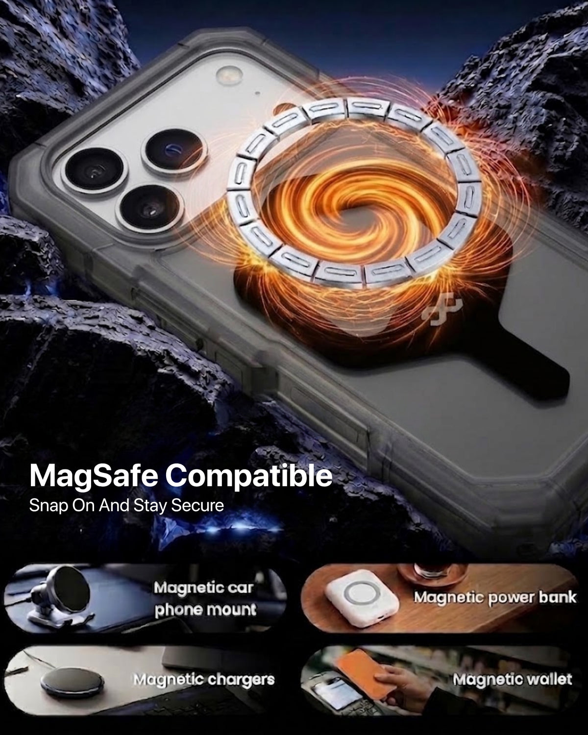 infyty ARMORIX Rugged Case with Heavy-Duty Protection for iPhone 18 Pro Max - Dark Grey