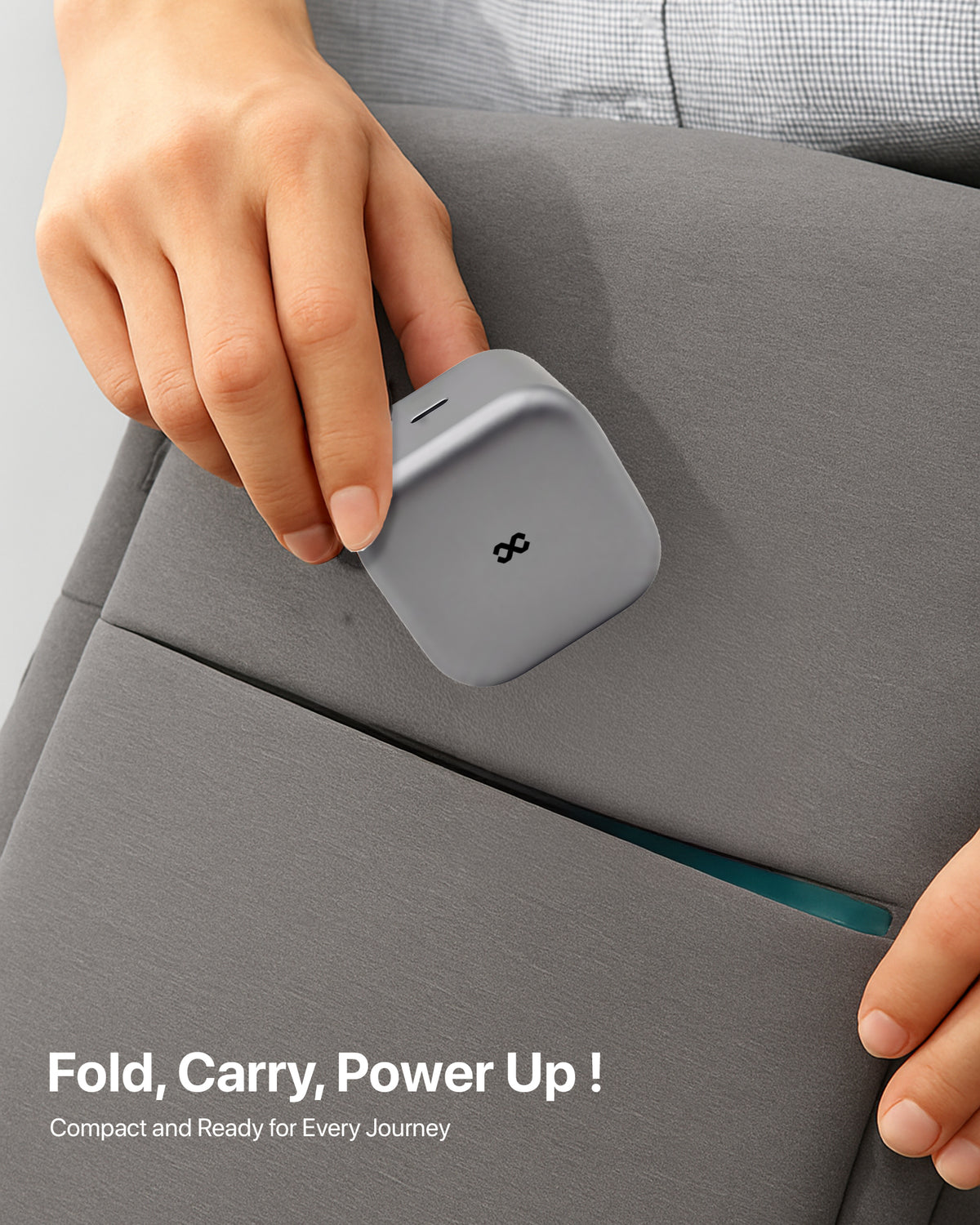 infyty Dynamo 40W Wall Charger with 60W Max - Grey