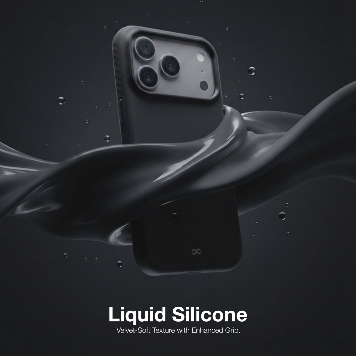 infyty LAVIO Premium Soft Silicone Case for iPhone 18 Pro - Black