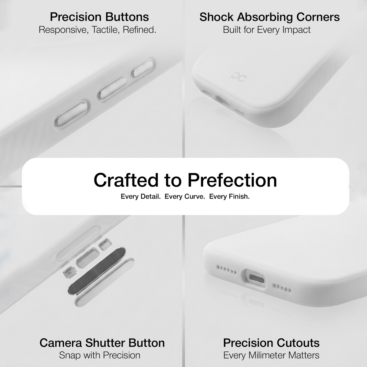 infyty LAVIO Premium Soft Silicone Case for iPhone 18 Pro - Grey