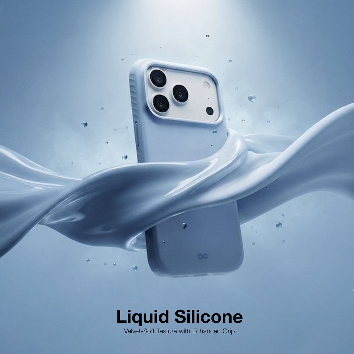 infyty LAVIO Premium Soft Silicone Case for iPhone 18 Pro - Light Blue