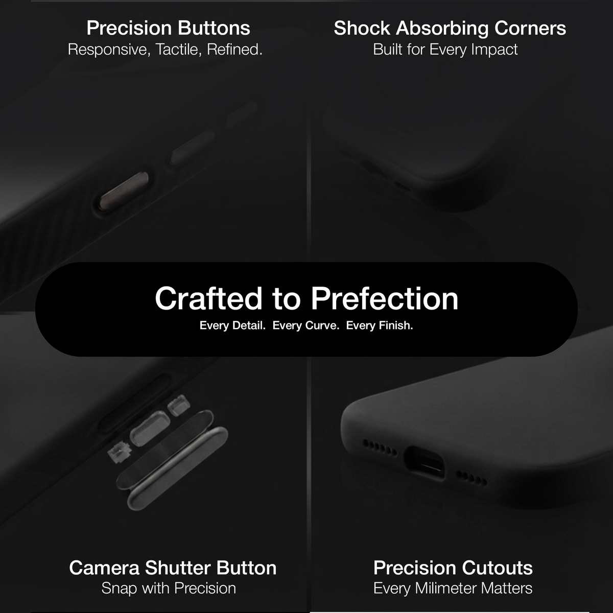 infyty LAVIO Premium Soft Silicone Case for iPhone 18 Pro Max - Black