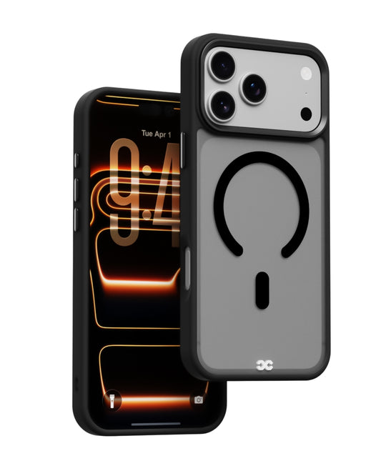 infyty MODO Frosted Soft Touch Case with Metallic Accents for iPhone 18 Pro - Black