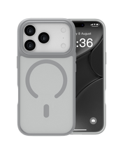 infyty MODO Frosted Soft Touch Case with Metallic Accents for iPhone 18 Pro - Grey