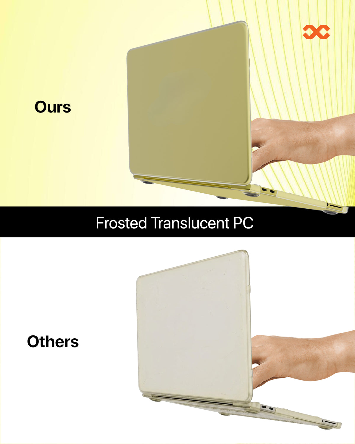 infyty NEONIX Rigid Frosted Shell Case for MacBook Neo - Citrus Yellow