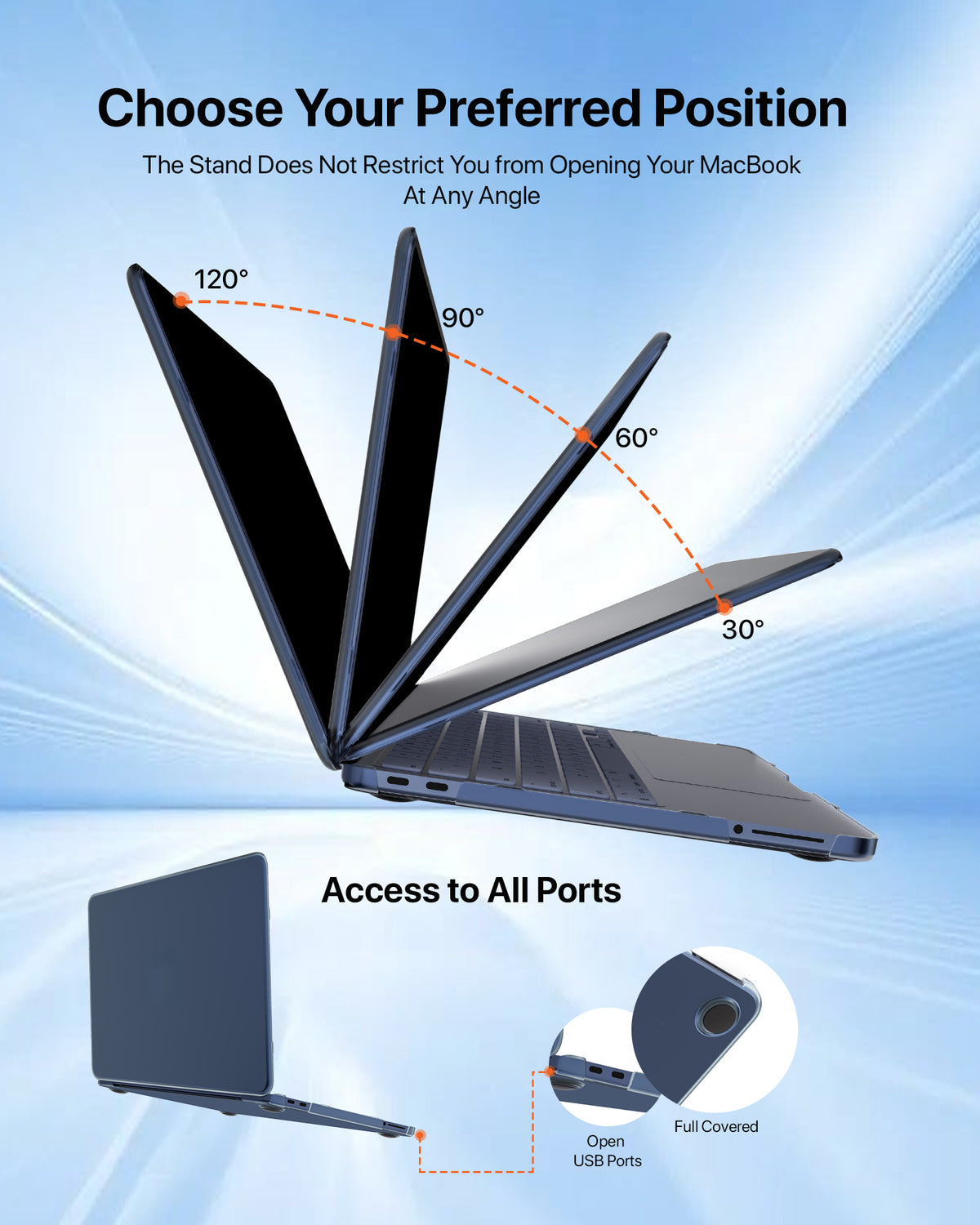 infyty NEONIX Rigid Frosted Shell Case for MacBook Neo - Deep Navy