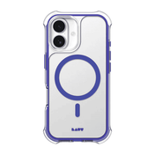 Rear view of the anti-scratch composite backplate on the Laut AERO PROTECT case for iPhone 17 in Future Blue at Tradeline.