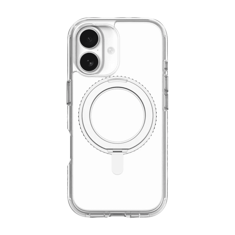 Rear view of the anti-yellowing transparent Laut CARBON MATTER case for iPhone 17 in Crystal clear at Tradeline.
