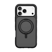 Rear view of the rugged Laut CARBON MATTER everyday case for iPhone 17 Pro Max in Midnight black finish available at Tradeline.