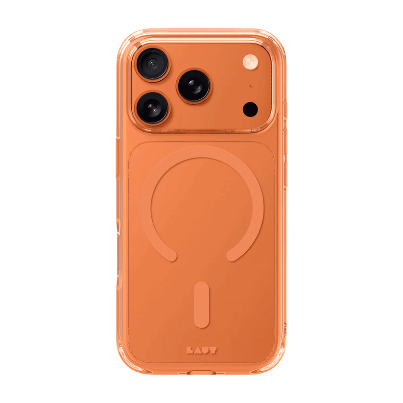 Rear view of the premium Laut CRYSTAL FLURO everyday shell case for iPhone 17 Pro Max in Clear Bronze available at Tradeline.