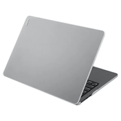 Quarterly open view of the clear matte LAUT HUEX protective case for MacBook Pro 16-inch 2023/2021 in Frost from Tradeline Egypt.