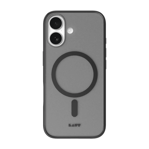 Front view of the minimalist matte finish Laut HUEX PROTECT case for iPhone 17 in Black available at Tradeline.