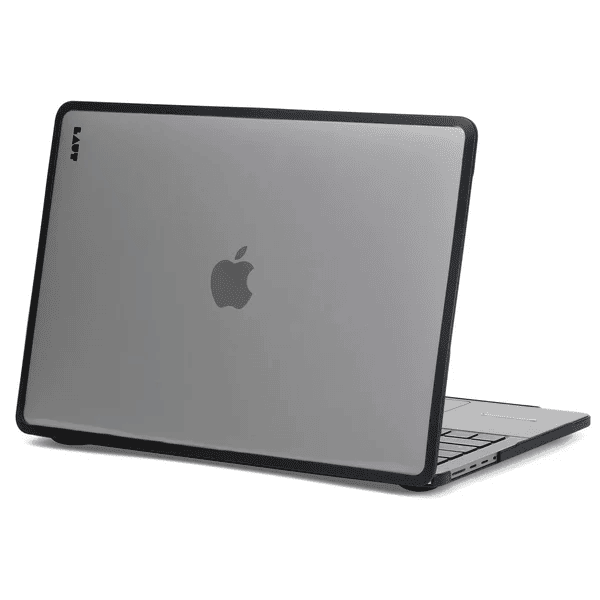 back view of the fully transparent LAUT HUEX PROTECT minimalist case for MacBook Air 13-inch 2023/2021 in Frost available at Tradeline.