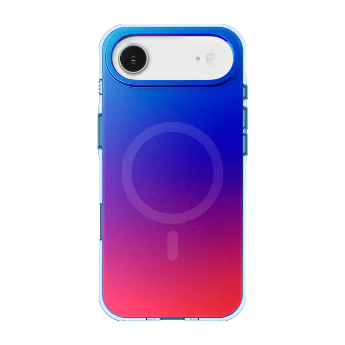 Front view of the vibrant Laut HUEX WAVE case for iPhone Air in Sunset Fade colorway available at Tradeline.