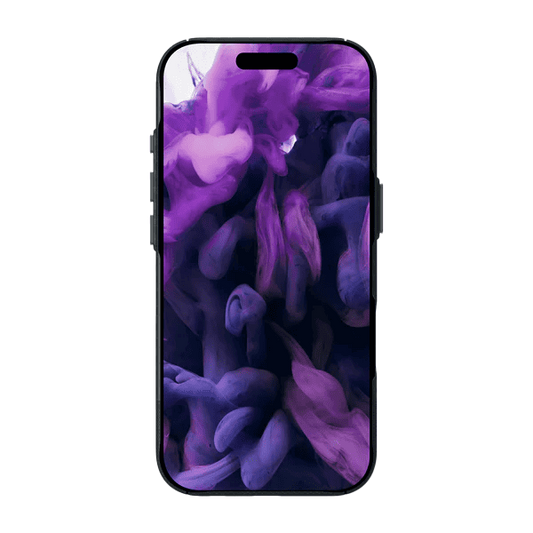 front view of the premium Laut KEV PROTECT Dupont Aramid Fiber case for iPhone 17 in Black showing the textured weave at Tradeline.