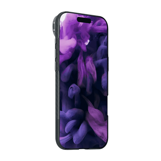front view of the premium Laut KEV PROTECT Dupont Aramid Fiber case for iPhone Air in Black showing the textured weave finish at Tradeline.