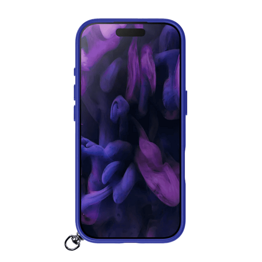 Front view displaying the snug screen frame of the Laut KEYKO POP case for iPhone 17 Pro Max Indigo Tide from Tradeline Egypt.