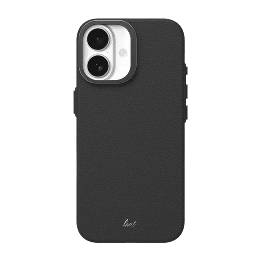 Rear view of the durable Laut LUXEDGE armor case for iPhone 17 in Slate Black available at Tradeline.