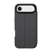 Rear view of the premium Laut MagFolio wallet case for iPhone Air in Black colorway available at Tradeline.