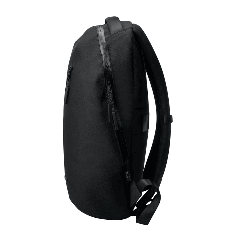 Side profile view highlighting the minimalist flush pockets on the LAUT URBAN CITY DAYPACK 12-liter daily backpack Black from Tradeline.