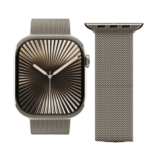 سوار فونماهلين ميلانيز لوب 2 لساعة أبل مقاس 40 / 41 / 42 ملم — رمل الصحراء (Vonmahlen Milanese Loop 2 for Apple Watch 40 | 41 | 42mm - Desert Sand)